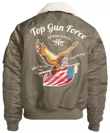 Bunda TOP GUN® FORCE CWU-45 s odepínatelným límcem army green