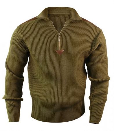 Svetr ROTHCO® COMMANDO 1/4 ZIP oliva