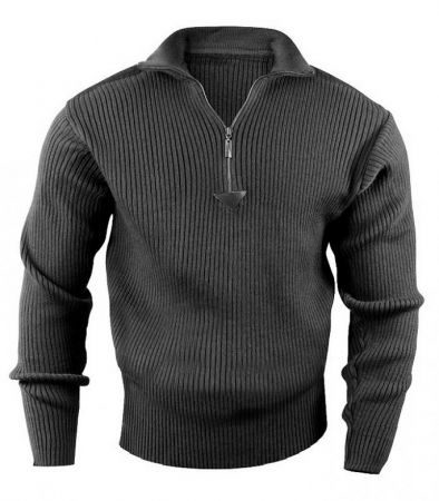 Svetr ROTHCO® COMMANDO 1/4 ZIP černá