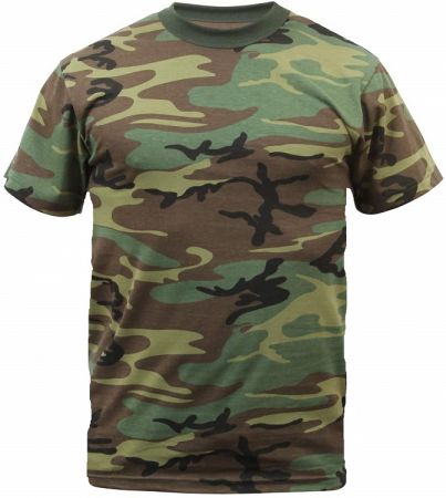 Tričko ROTHCO® woodland camo