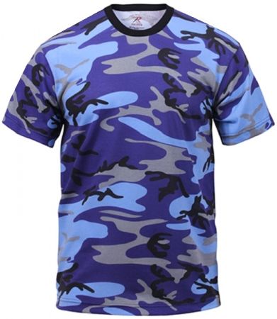 Tričko ROTHCO® electric blue camo