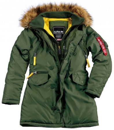 Dámská bunda ALPHA INDUSTRIES PPS N-3B tm.zelená