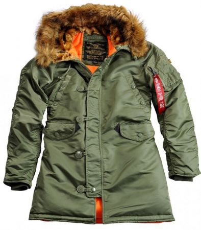 Dámská bunda ALPHA INDUSTRIES N-3B VF 59 sage green