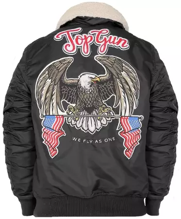 Bunda TOP GUN® TOP GUN CWU-45 s odepínatelným límcem černá