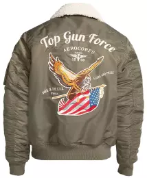 TOP GUN® Bunda TOP GUN® FORCE CWU-45 s odepínatelným límcem army green