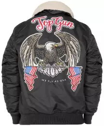 Bunda TOP GUN® TOP GUN CWU-45 s odepínatelným límcem černá