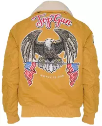 TOP GUN® Bunda TOP GUN® TOP GUN CWU-45 s odepínatelným límcem žlutá