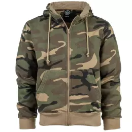 FOSTEX® Mikina HOODIE ZIP woodland camo