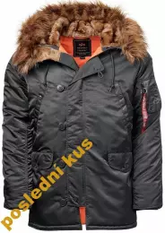 Bunda ALPHA INDUSTRIES N-3B VF 59 černá - velikost 2XL